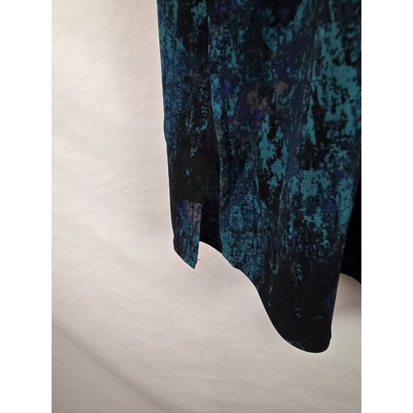 Catherines Women's Top Plus Size 4X Green V-Neck Long Sleeve Button Down Blouse - Picture 13 of 15